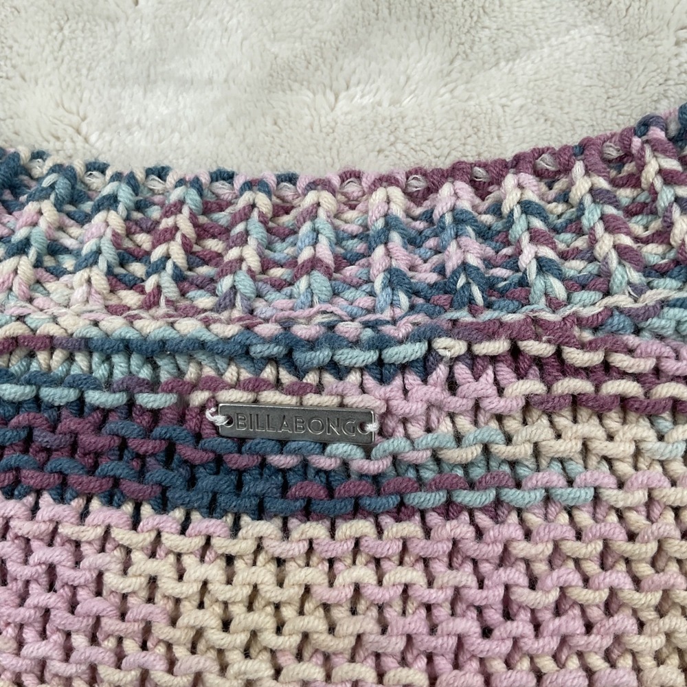 Billabong Fade Out Women Large Multi Color Space Dye Chunky Knit Cropped Sweater - Picture 7 of 7
